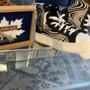 P.F. Flyers Monochrome High-Top Sneakers